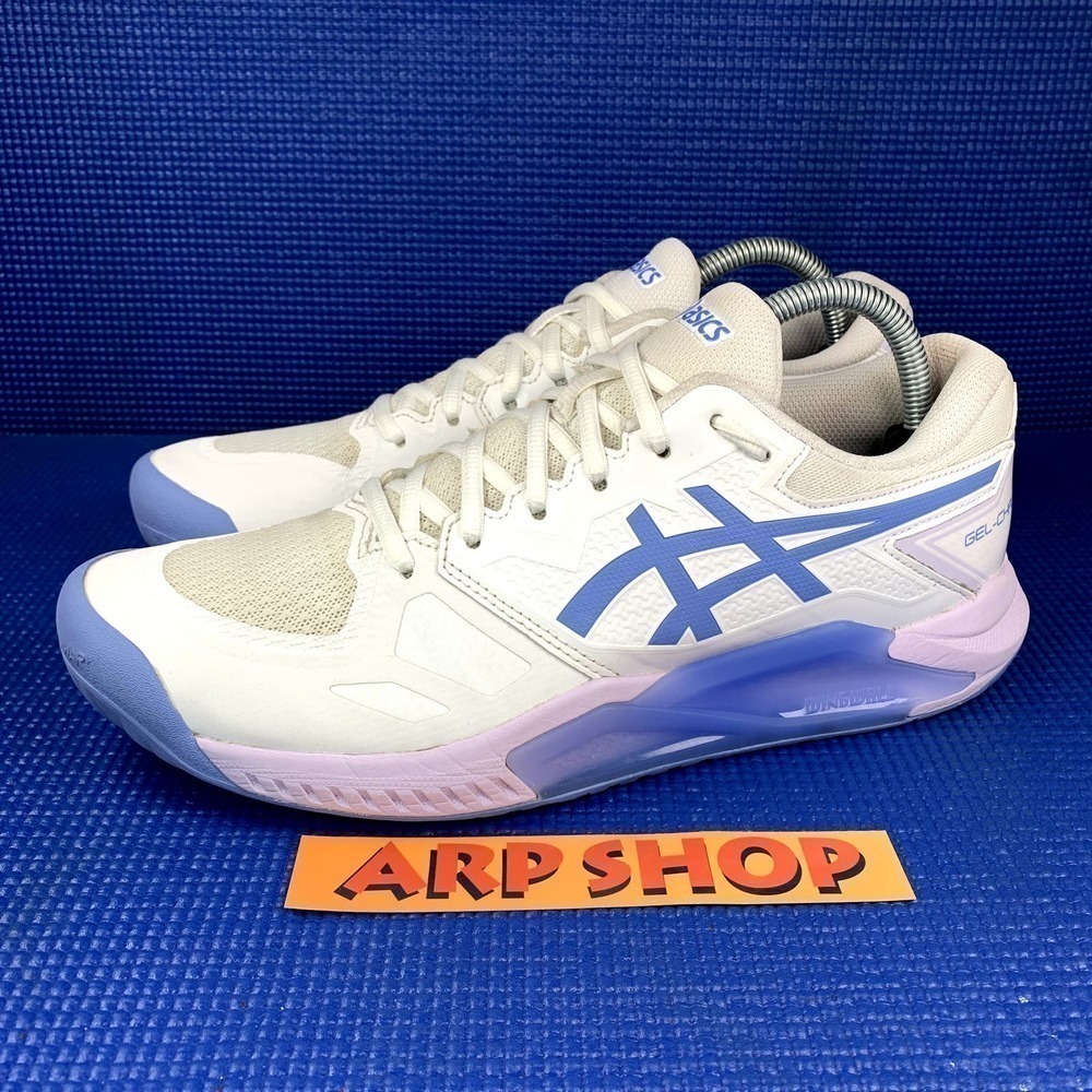 ASICS GEL-CHALLENGER 13 Women size 10 White Blue Athletic Tennis Shoes 1042A164